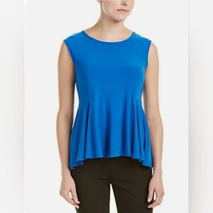 CeCe by Cynthia Steffe Turquoise PeplumTop Blouse Size XS